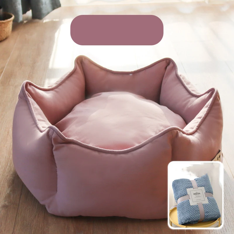 Title 3, Warm Cat Litter Cat Bed Removable Washable Prin...