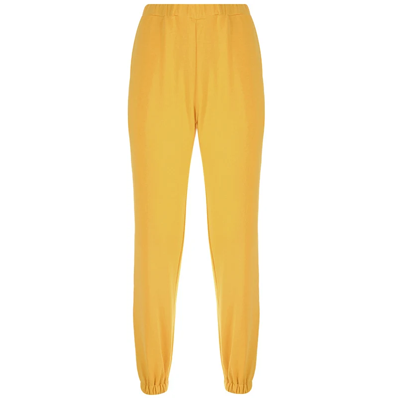 Title 14, Womens solid color high waist hip-hop track pa...