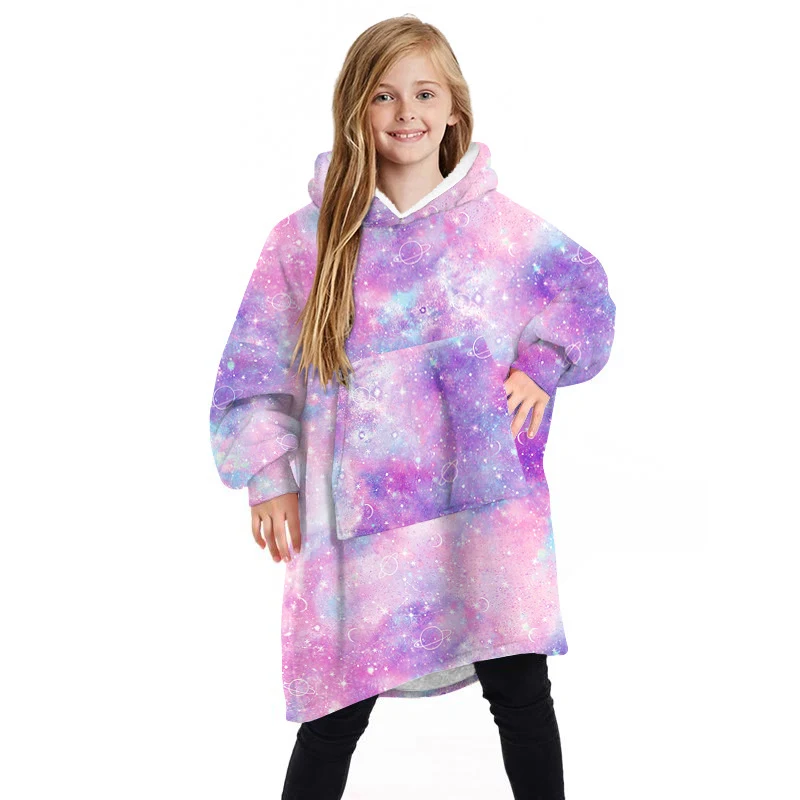 Title 1, Childrens Winter Home Blanket Double-sided Hoo...
