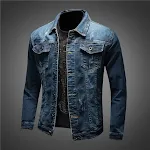 Dark Blue Denim Coat