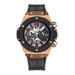 Rose gold black circle red