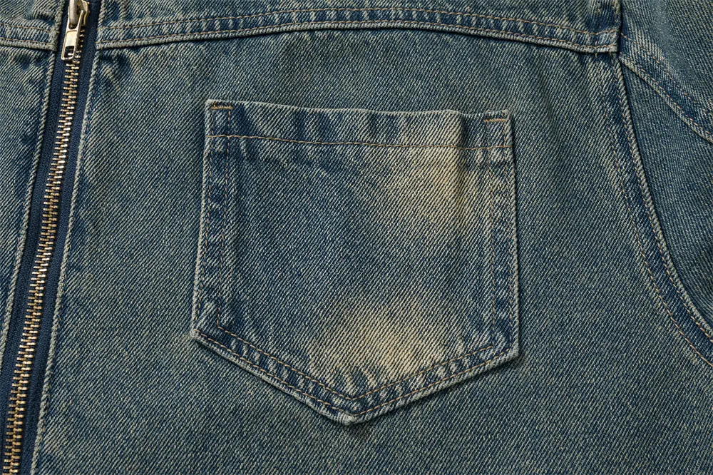 Title 3, Jaqueta jeans American Workwear com costura, re...