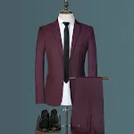 Wine red two piece set