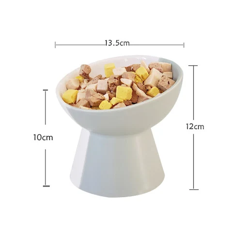 Title 10, Ceramic Pet Slant Mouth Dog and Cat Food Bowl S...