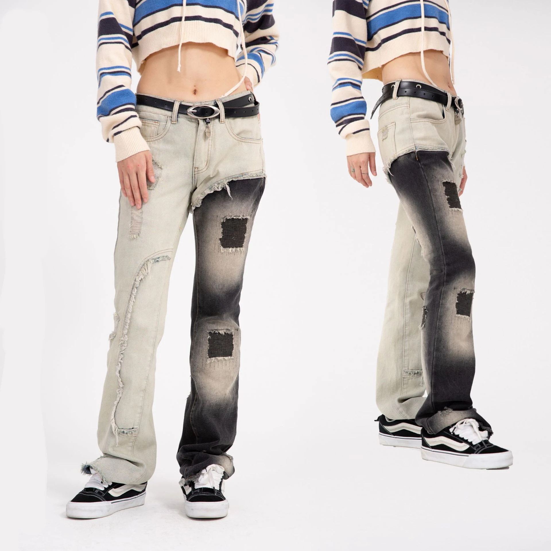 Title 4, Jeans de mujer con parches de pato mandarín mod...