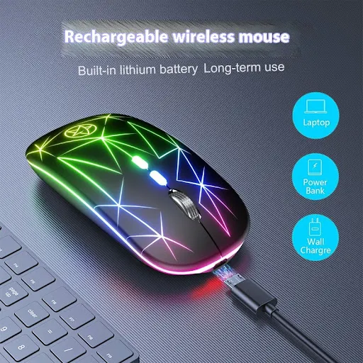 Title 13, Wireless Bluetooth Mouse Dual-mode Luminous Cha...