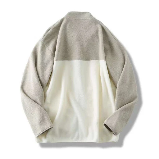 Title 10, Jaqueta de Fleece Polar com Zíper e Patchwork c...