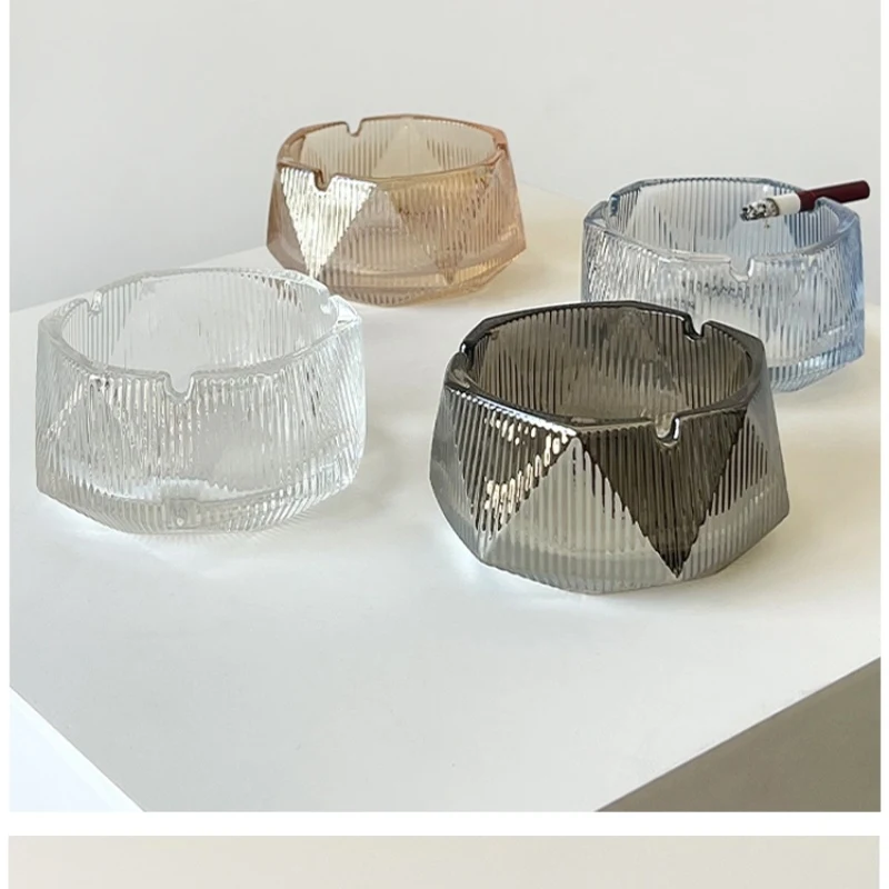 Style Creative Household Glass Ashtray, light luxury, elegant design, perfect for home or office use, easy to clean, sty — photo 10