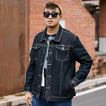 Plus Size Men's Trendy Brand Slim Denim Jacket Plus Fat Modern Fit Comfortable Style Perfect for a Trendy and Confident — photo 5