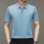 Pure Color Seamless Men's Shirt Business Casual. Experience ultimate comfort and style with this versatile shirt, perfec — photo 3