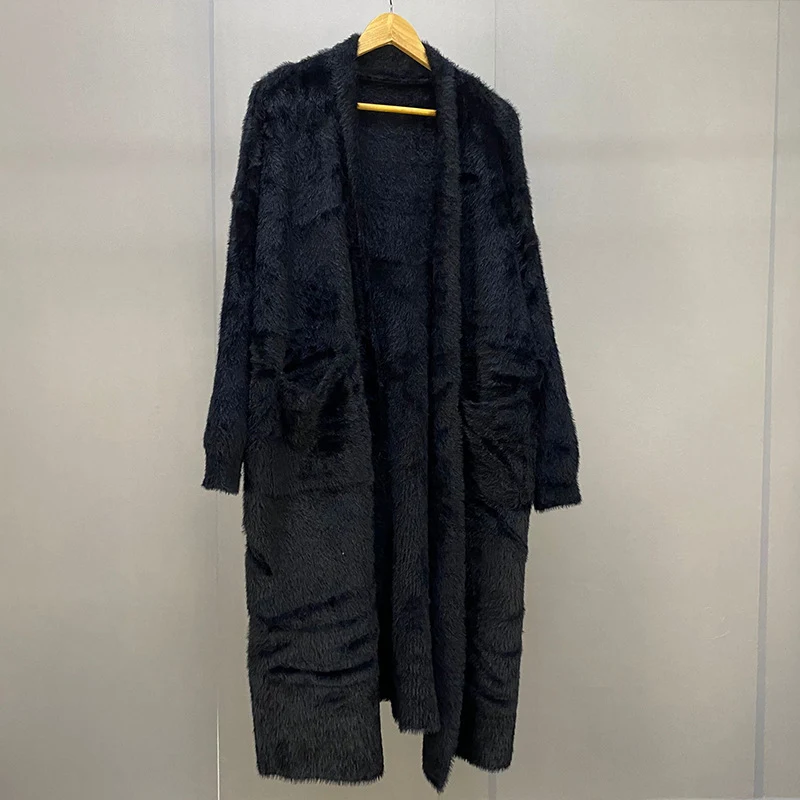 Title 11, Womens Super Long Temperament Thick Knitted Ca...