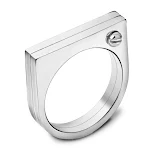 Anéis Geométricos Modernos de Aço Inoxidável para Mulheres Joias Charmosas Tamanhos 6-9 Design Elegante e Durável para um Toque Sofisticado e Fashion. — foto 3