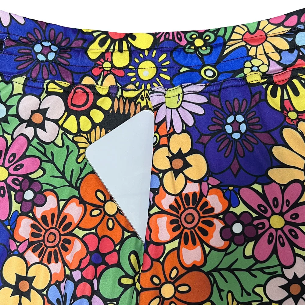 Title 6, Shorts Femininos Impressos com Bolsos Duas Peça...