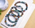 Nieuwe Natuurlijke Oceaan Steen Ronde Kralen Enkele Ring Armband 8mm Kristal Hydraterend Draagcomfort en Stijlvol — foto 8