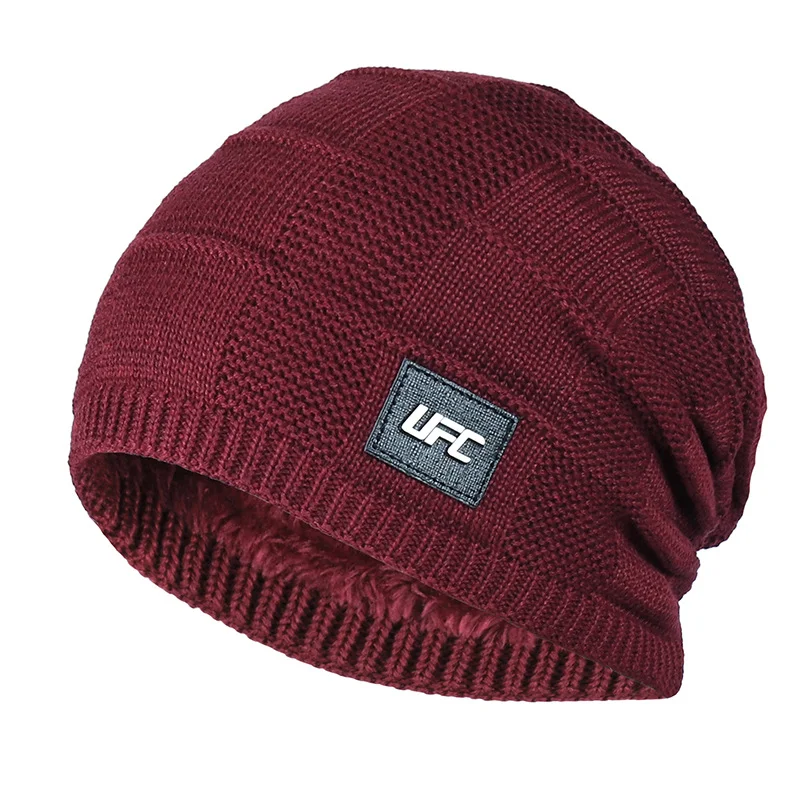 Gorro de malha masculino, lã de pelúcia, para atividades ao ar livre, tipo pullover, quente e confortável, perfeito para o inverno e uso diário. — foto 4