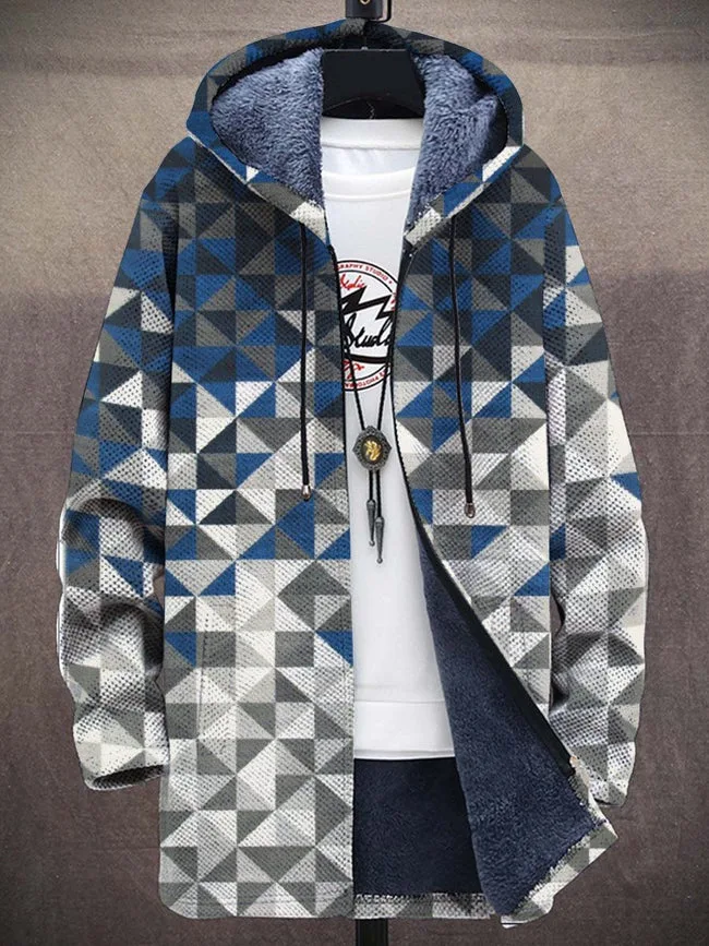 Cardigã masculino de pelúcia grossa com mangas compridas e soltas, casaco longo e aconchegante para homens, ideal para o inverno e frio. — foto 3