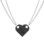 Colar criativo em forma de coração, blocos de montar para casais, que se encaixam e se separam, um presente divertido e romântico. — foto 4