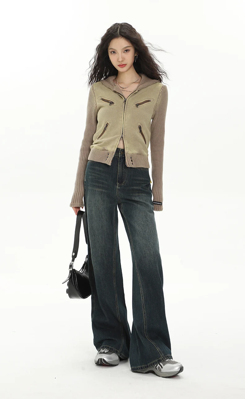 Women's American Retro High Street Loose Fitting Jeans. Comfortable, high-waisted jeans for a relaxed, stylish, and mode — photo 11
