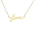 Colar de letras em aço titânio para mulheres, combina com tudo. Um acessório moderno e elegante para realçar seu estilo pessoal em qualquer ocasião. — foto 11