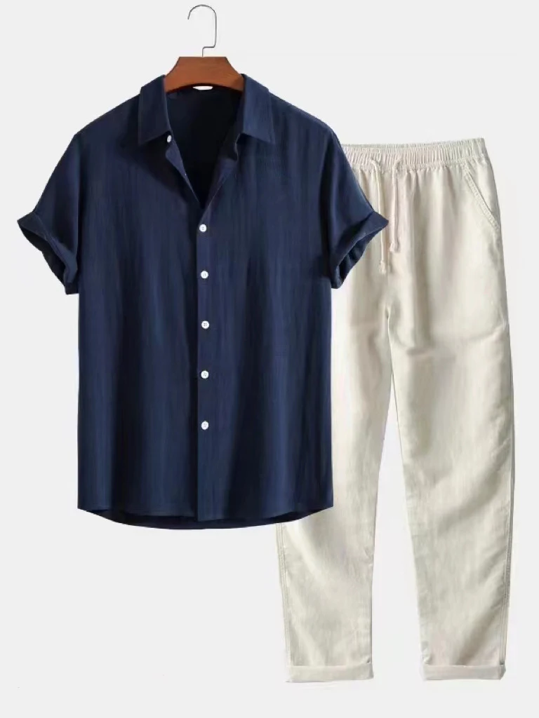 Title 2, Mens Casual Loose Multi-color Beachwear Cotton...
