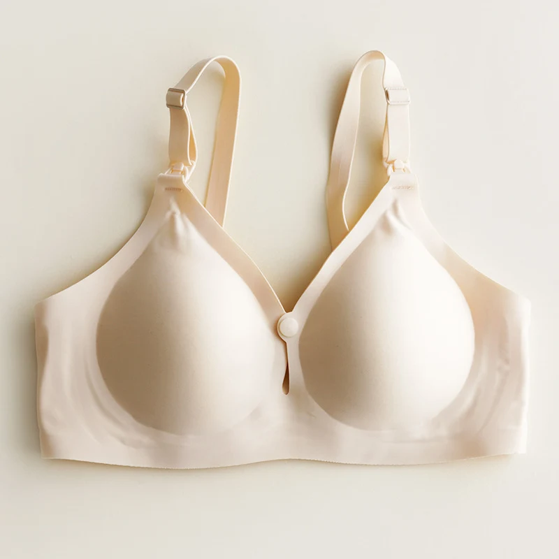 Sutiã de amamentação com fecho frontal, ideal para maternidade e pós-parto, com efeito push up e conforto extra. — foto 1