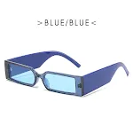 Vintage Small Frame Sunglasses Women's Square Transparent Colorful. Stylish sunglasses for women, UV protection and vibr — photo 7