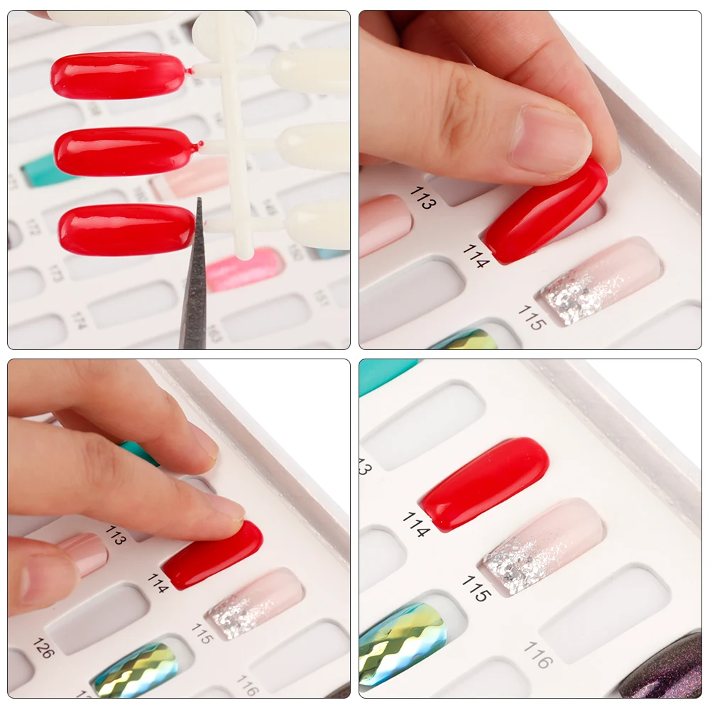 Title 4, Nail Piece Pineapple Pattern Color Card Book Na...