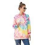 Sudadera con capucha y estampado suelto de manga larga para mujer, cómoda y versátil, perfecta para un estilo casual y abrigado en cualquier ocasión. — foto 2