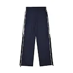 Heren casual broek met contrasterende zijstrepen en stiksels, rechte en wijde pijpen, comfortabel en stijlvol. — foto 4