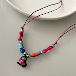 Colar Coração com Costura e Cápsula de Cor, perfeito para adicionar um toque de charme e estilo vibrante ao seu visual diário. — foto 4