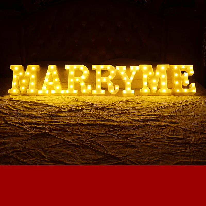 LED Letter Lights Happy Birthday Confession Proposal Arrangement. Create memorable events with these customizable letter — photo 12