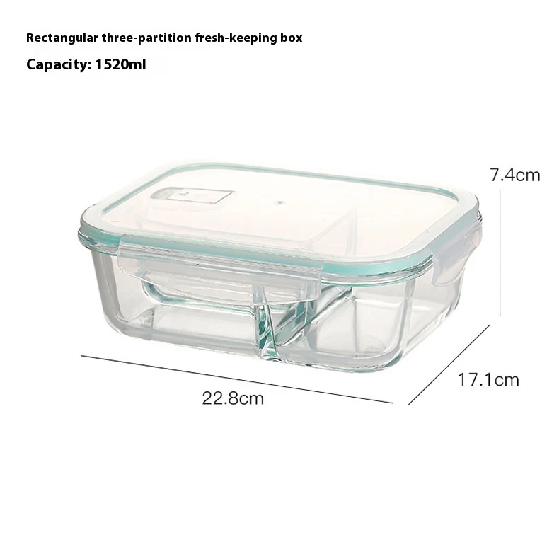 Pote de vidro hermético para almoço, próprio para micro-ondas e alimentos. Mantém a frescura, ideal para aquecer e armazenar refeições. — foto 5