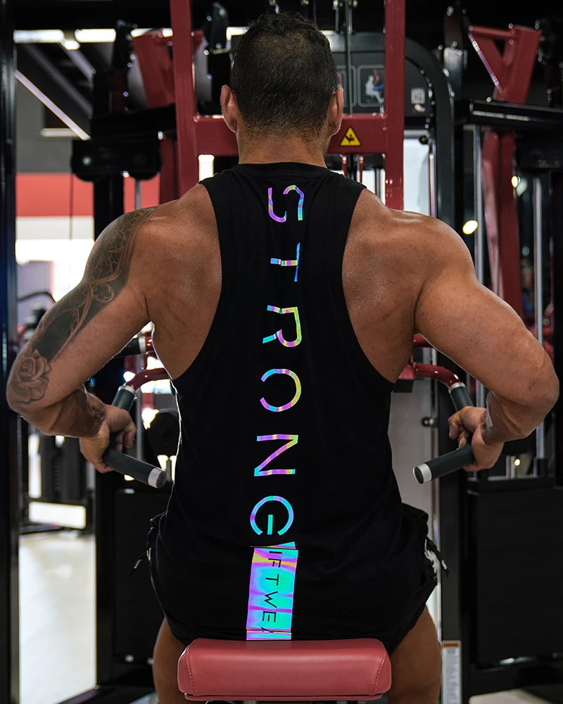Summer Men's Fitness Sports Color-changing Printed Sleeveless Cotton Vest for active workouts, providing comfort and sty — photo 19
