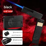 Folding Cigarette Case Windproof Lighter Personalized Gun-type Inflatable Blue Flame Lighter. Perfect for travel and gif — photo 4