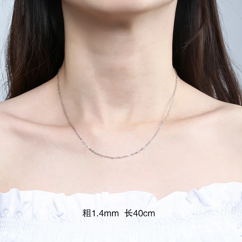 Colar feminino de prata esterlina 925 Acessório simples e elegante com banho de ouro 18k. Perfeito para complementar seu visual com sofisticação e delicadeza. — foto 16