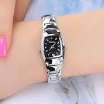 Reloj de cuarzo de acero de tungsteno impermeable para mujeres — foto 7