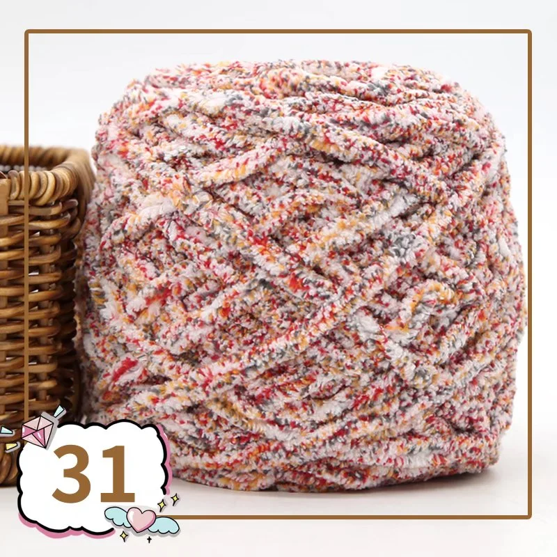 Colorful Ice Line yarn, soft thick wool, handmade DIY knitting scarf, crochet group, self-knitting, create your unique a — photo 5