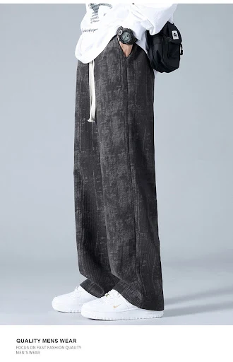 Title 3, Pantalons en velours côtelé pour hommes, printe...
