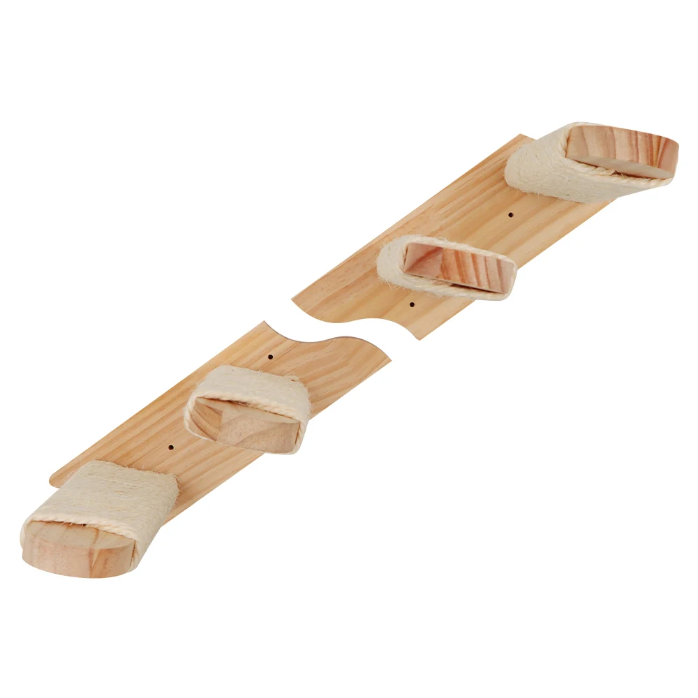Title 9, Wooden Wall Cat Climbing Cat Sisal Scratching P...