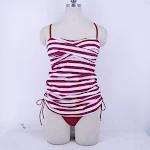 Dames buikweg afslank zwempak met print, camoufleert de buik, vormt het figuur en geeft zelfvertrouwen, ideaal voor strand of zwembad. — foto 7