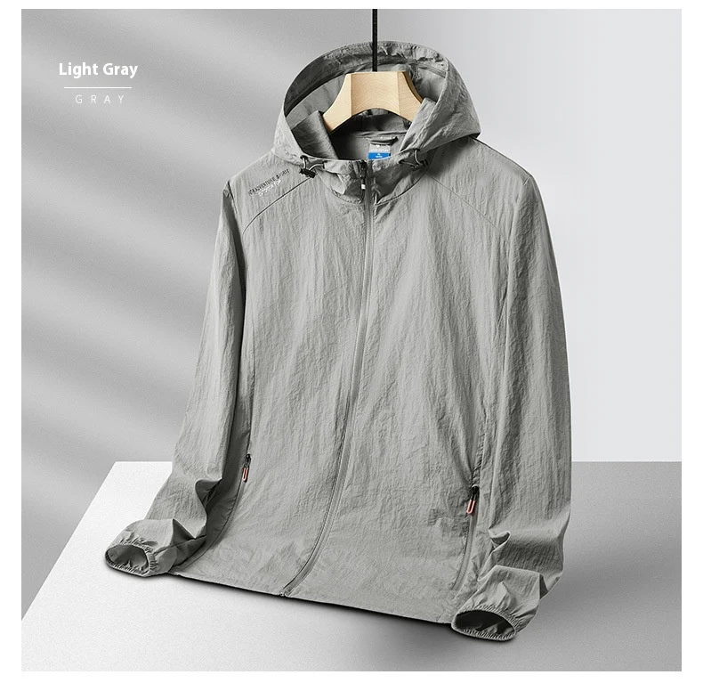Title 8, Jaqueta UV Masculina Verão Leve Respirável Espo...