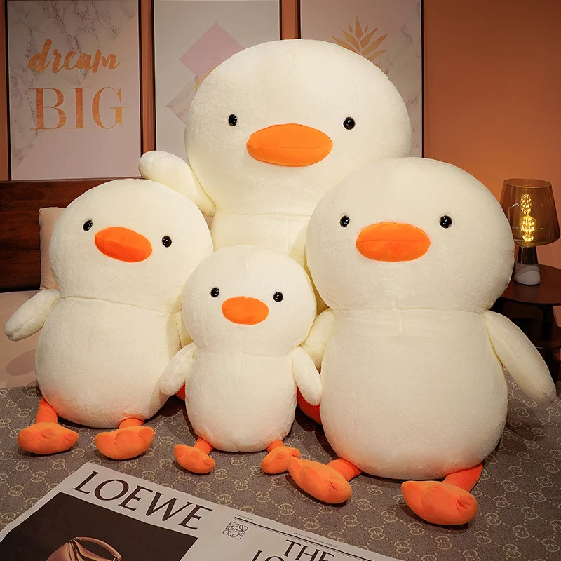 Boneca de pelúcia de pato fofa para travesseiro, macia e abraçável. Ótima para crianças e adultos, ideal para presentear ou decorar. — foto 1