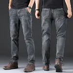 Smoky Gray Jeans Men's Loose Straight fit, offering all-day comfort and a relaxed, modern style. Perfect for casual wear — photo 3