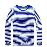Men's long-sleeved striped sailor suit T-shirt for casual wear. Comfortable and stylish, perfect for everyday use and we — photo 6