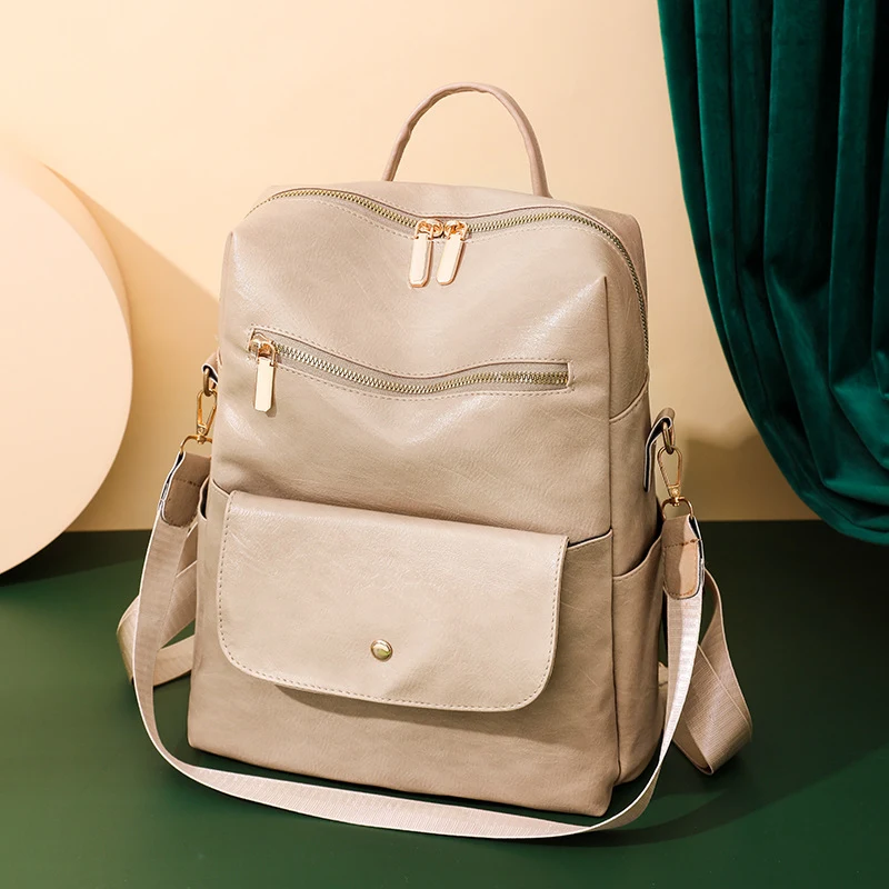 Mochila Feminina Retro Fashion Casual Multifuncional para Viagens e Uso Diário Design Versátil e Espaçoso Perfeita para Diversas Ocasiões — foto 6