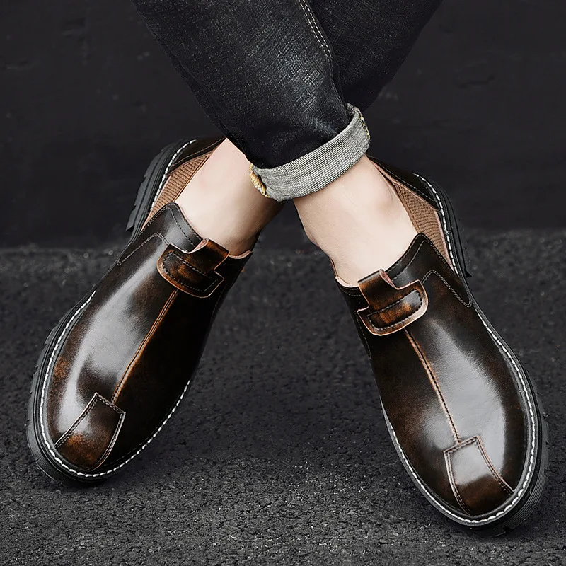 Martin Shoes Men'S 8901 New Versatile Casual Boots, stylish men's shoes with tooling design, Big Head Shoes, England Boo — photo 2