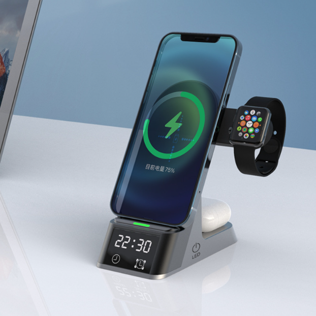 Alarm Clock Six In One Multifunctional Wireless Charger Wake up, charge your devices, and streamline your life with this — photo 6