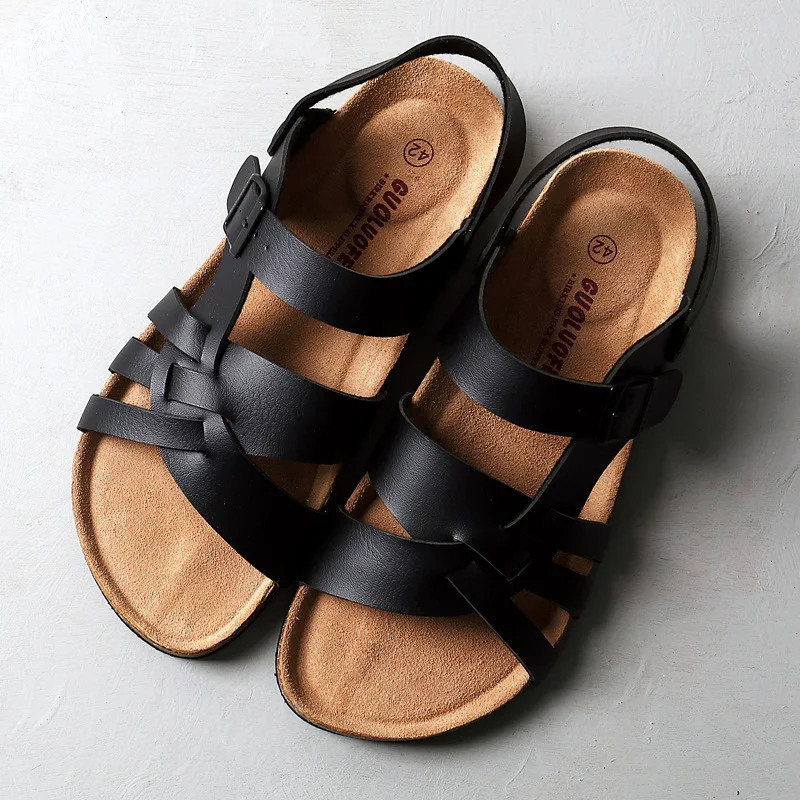 Title 4, Fashion cork slippers for women and men, lightw...