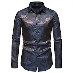 Nova camisa de botão de manga longa masculina, design moderno e elegante para diversas ocasiões, ideal para um visual sofisticado e confortável. — foto 11
