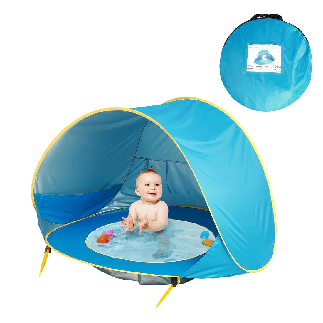 Barraca de praia para bebê, fácil de dobrar, impermeável, proteção UV para crianças, camping ao ar livre, toldo solar. — foto 18